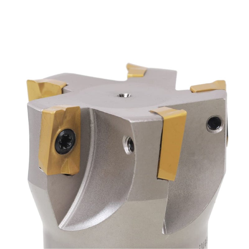 Jerax tools R8 Shank Indexable 1-1/2" End Mill, 1-1/2" Diameter 90 Degree High Speed Milling Cutter with Replaceable Carbide Insert - Image 3
